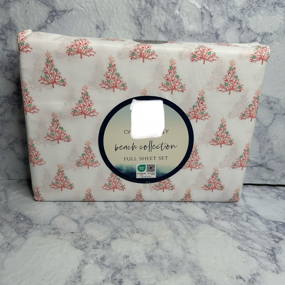 Cynthia Rowley Coral Coast Christmas Full Sheet Set